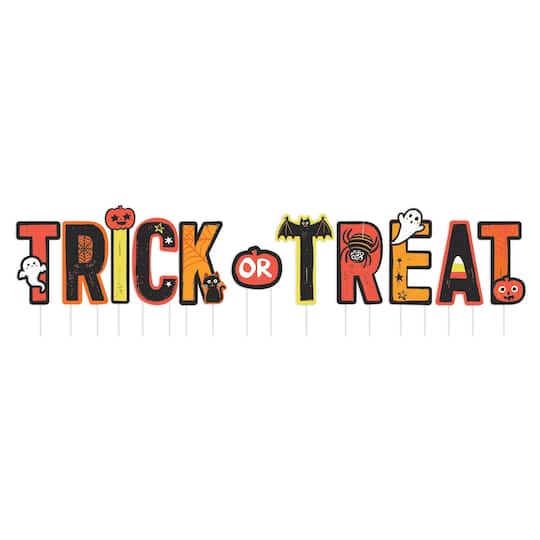 Trick-or-Treat Halloween Yard Stakes